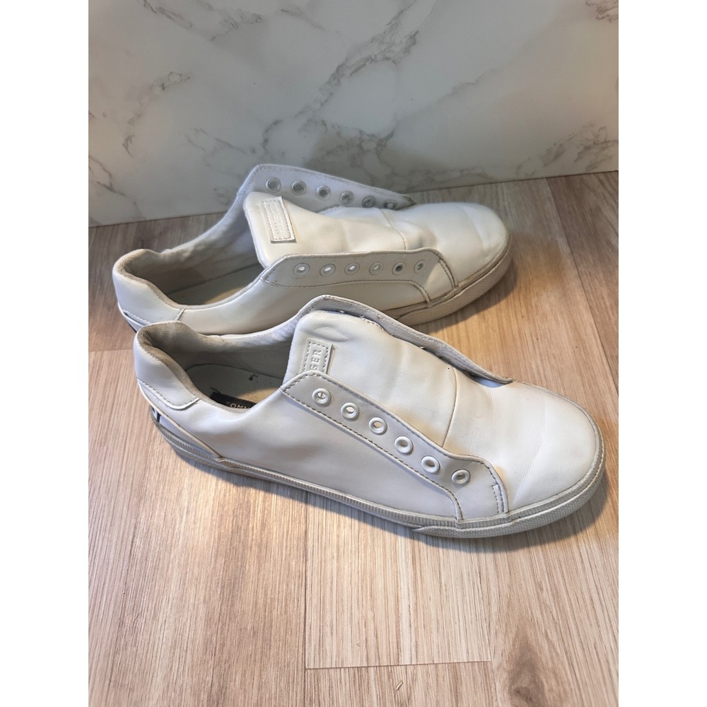 Tommy Hilfiger White Leather Laceless Slip On Sneakers Casual Shoes - Picture 5 of 9